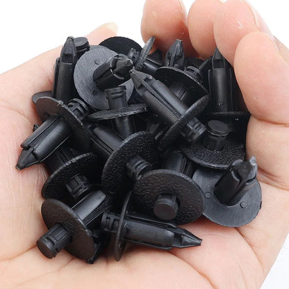 100/50pçs Rebites de Plástico para Carro Presilhas de Fixação para Painel de Carenagem 3 Tamanhos Mistos Pino de Pressão Fixador Automotivo 6mm 7mm 8mm Interior