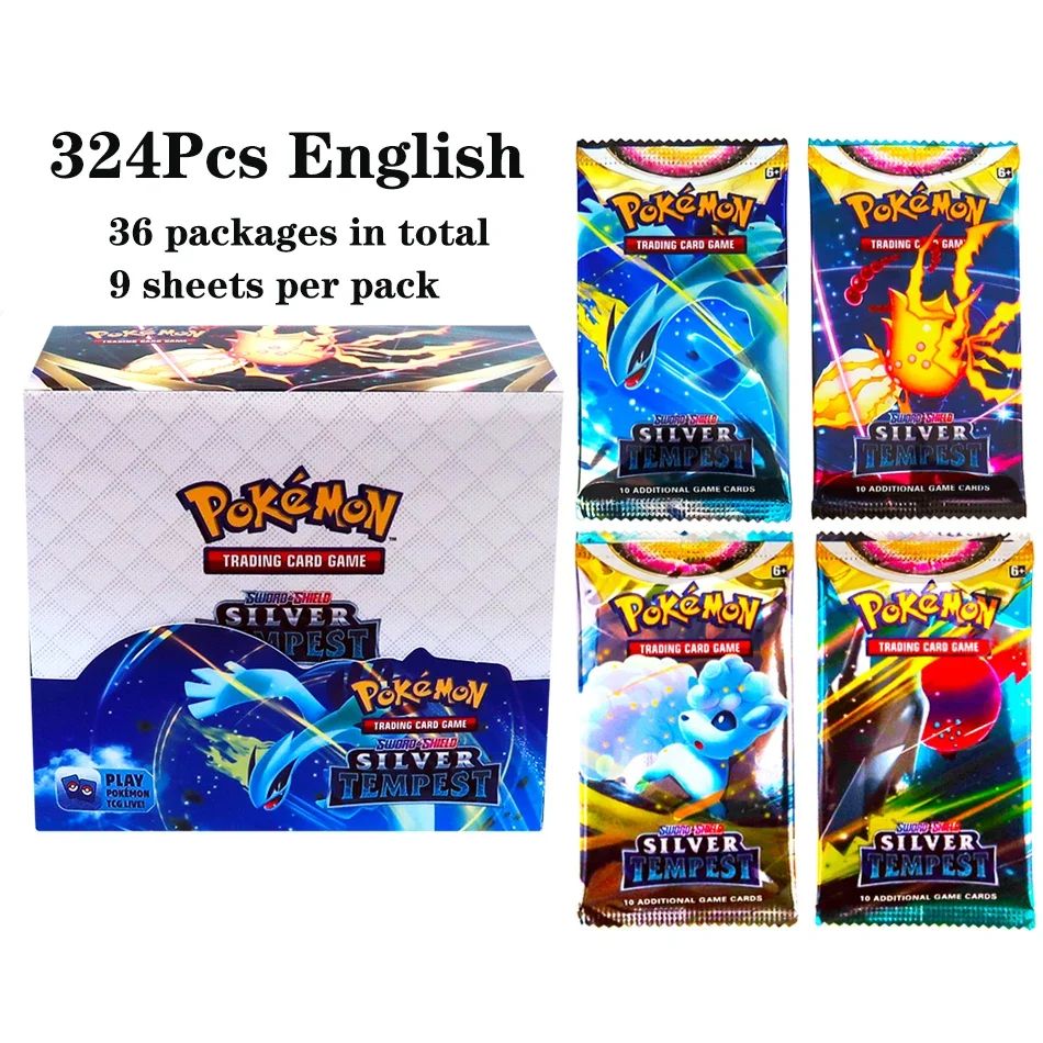 324 pçs/caixa Pokémon TCG: Sol e Lua, Escuridão Incendiada, 36 Pacotes, Caixa de Booster, Jogo de Cartas Pokémon, Brinquedos Colecionáveis, Jogo de Tabuleiro Prismático