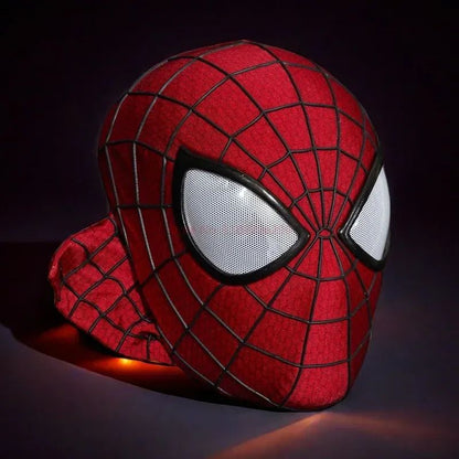 Homem-Aranha Cosplay Máscara Eletrônica de Olhos Móveis Homem-Aranha 1:1 Brinquedos com Controle Remoto para Adultos e Crianças de Presente