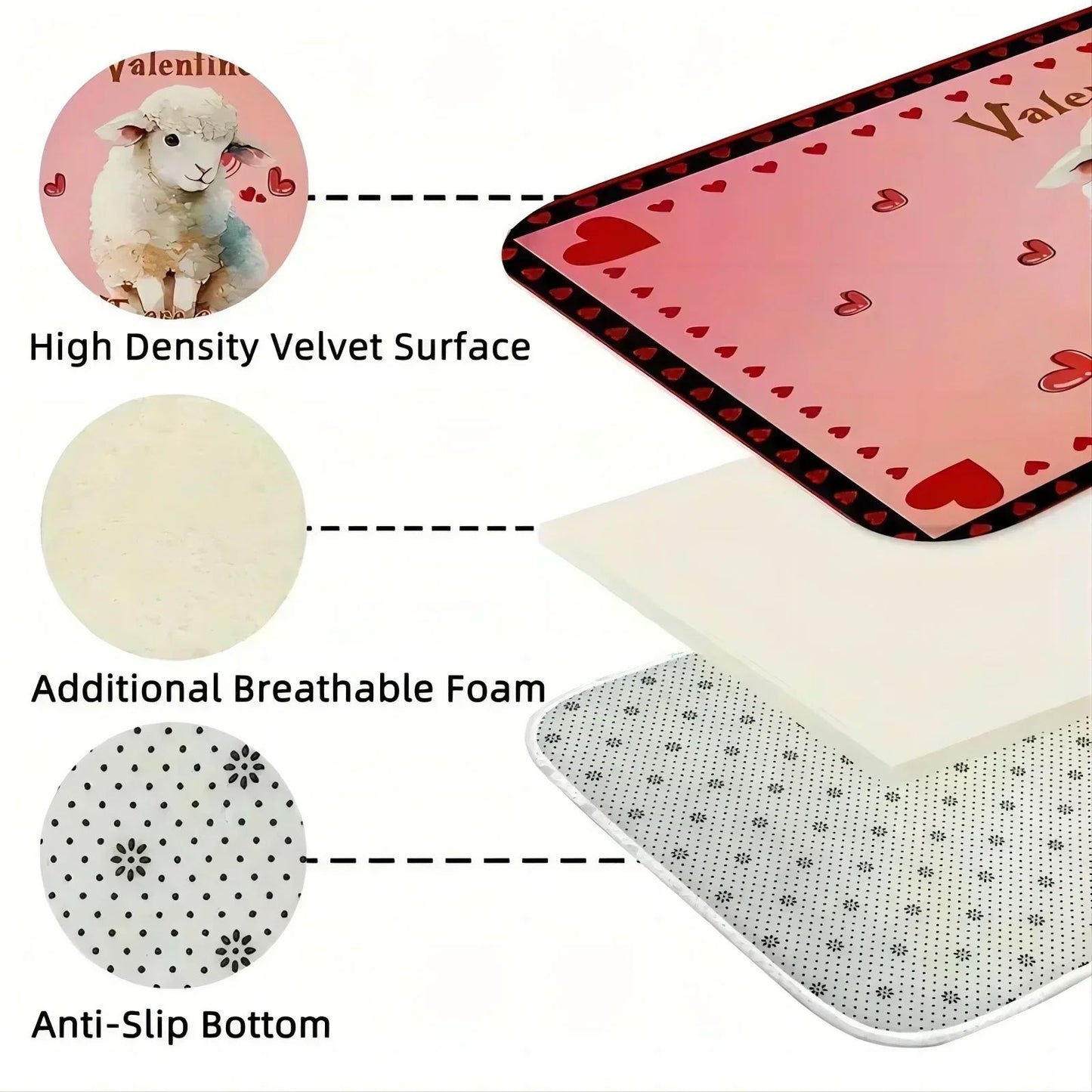 Christmas Kitchen Mat Holiday Elf and Truck Winter Snowflake Mat Holiday Party Decor Carpet Living Room Bedroom Room Kitchen