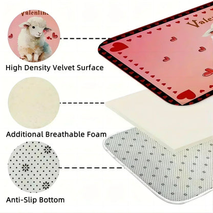 Christmas Kitchen Mat Holiday Elf and Truck Winter Snowflake Mat Holiday Party Decor Carpet Living Room Bedroom Room Kitchen