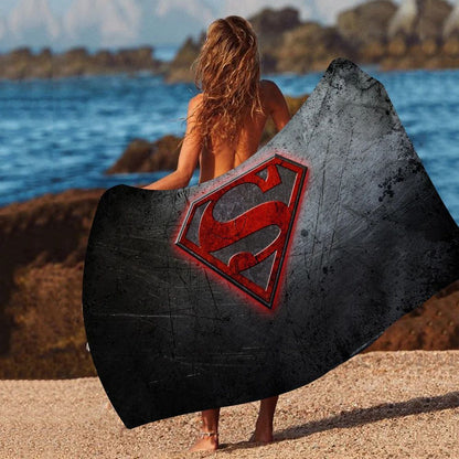 Science Fiction Film S-Superman Microfiber Beach Towel Absorbent Quick Dry Soft Yoga Swimming Resort Mountain Climbing Towel