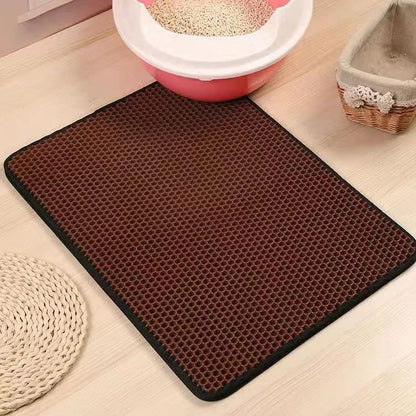 Tapete Higiênico Para Gatos Com Brinde Camada Dupla Impermeável Caixa De Areia Para Animais De Estimação Tapete Antiderrapante Almofada Lavável Produtos Para Camas De Gato Almofada Limpa