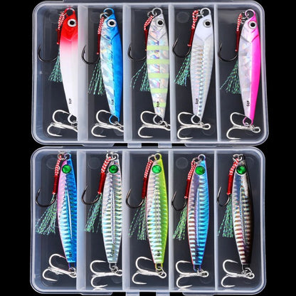 5 unidades de isca artificial de pesca de metal 7g-40g, isca rígida para trolling, isca de pesca para baixo, tralha de pesca de truta, jigs de pesca de truta, iscas de água salgada