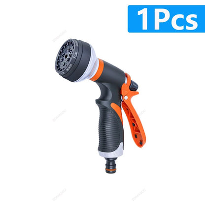 1-5 Unidades Pistola de Rega para Jardim 8 Modos Pulverizador de Alta Pressão Bico de Irrigação Ajustável para Plantas Gramado Quintal Aspersor de Rega
