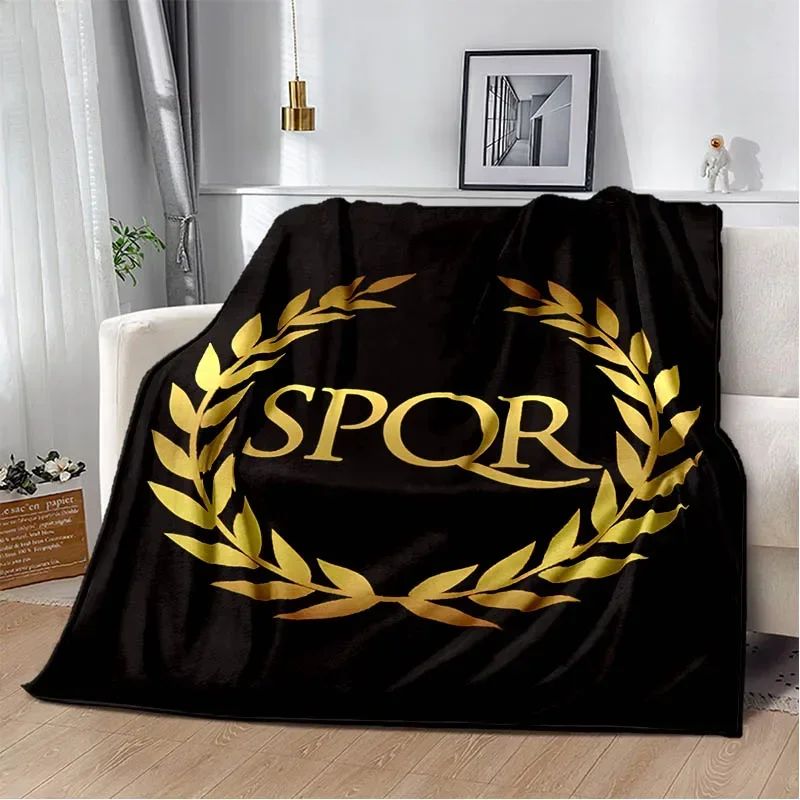 Roman SPQR logo printed blankets Children's warm blanket soft and comfortable blanket home travel blankets birthday gift