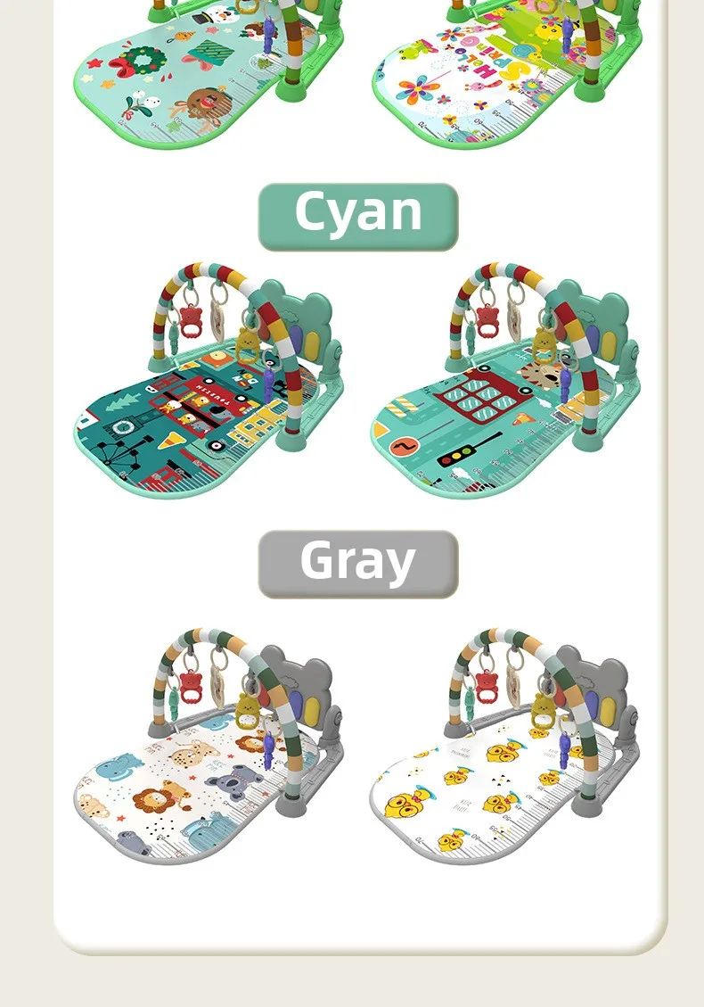 Ginásio de Atividades Musical para Bebês, Tapete de Piano para Engatinhar, Brinquedos, Cobertor de Atividades para Recém-Nascidos, Almofada de Jogo com Pedais, Educação Infantil, Presentes de 0 a 36 Meses