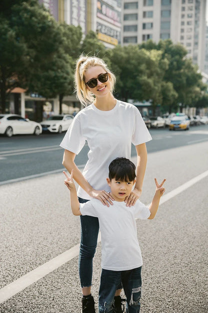 EU size 100% pure cotton custom T-shirt front and back team school uniform store logo text photo for men's personalized high-end