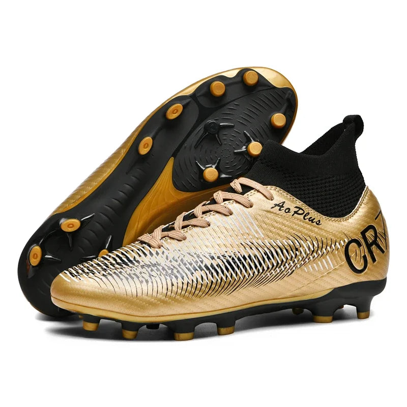 New Men Soccer Shoes Long Spikes Outdoor Sport Training Football Boots Cleats Adult Non Slip Boys Breathable Match Comfortable