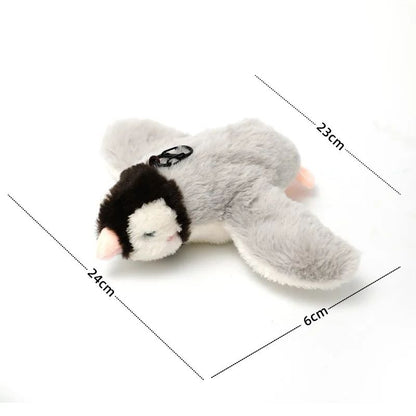 Pássaro Elétrico de Catnip (com Catnip) Brinquedo Interativo para Gatos Recarregável por USB Pet Cães Gatos Brinquedo Quente de Pelúcia com Som Ativado por Toque