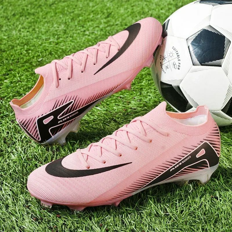 New Men Outdoor Football Boots Soccer Shoes Cleats Match Training TF/FG Grass Ankle Long Spikes Sport Hot-selling High-quality