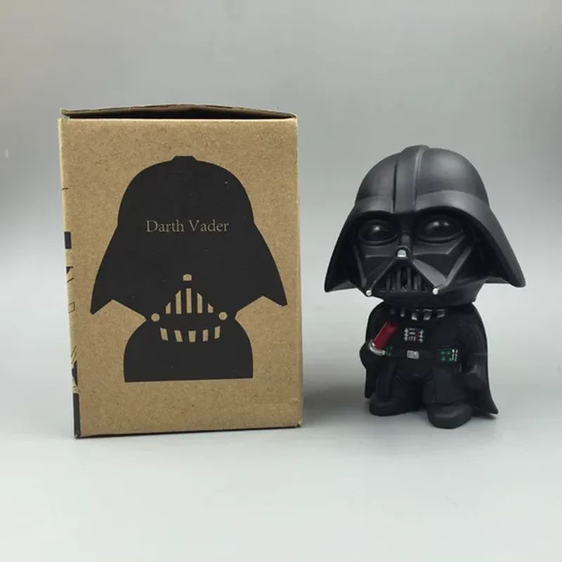 10cm Estilo Fofo Star Wars Darth Vader e STORMTROOPER Kawaii Brinquedo Action Figure Modelo Soldado Preto Branco Para Crianças
