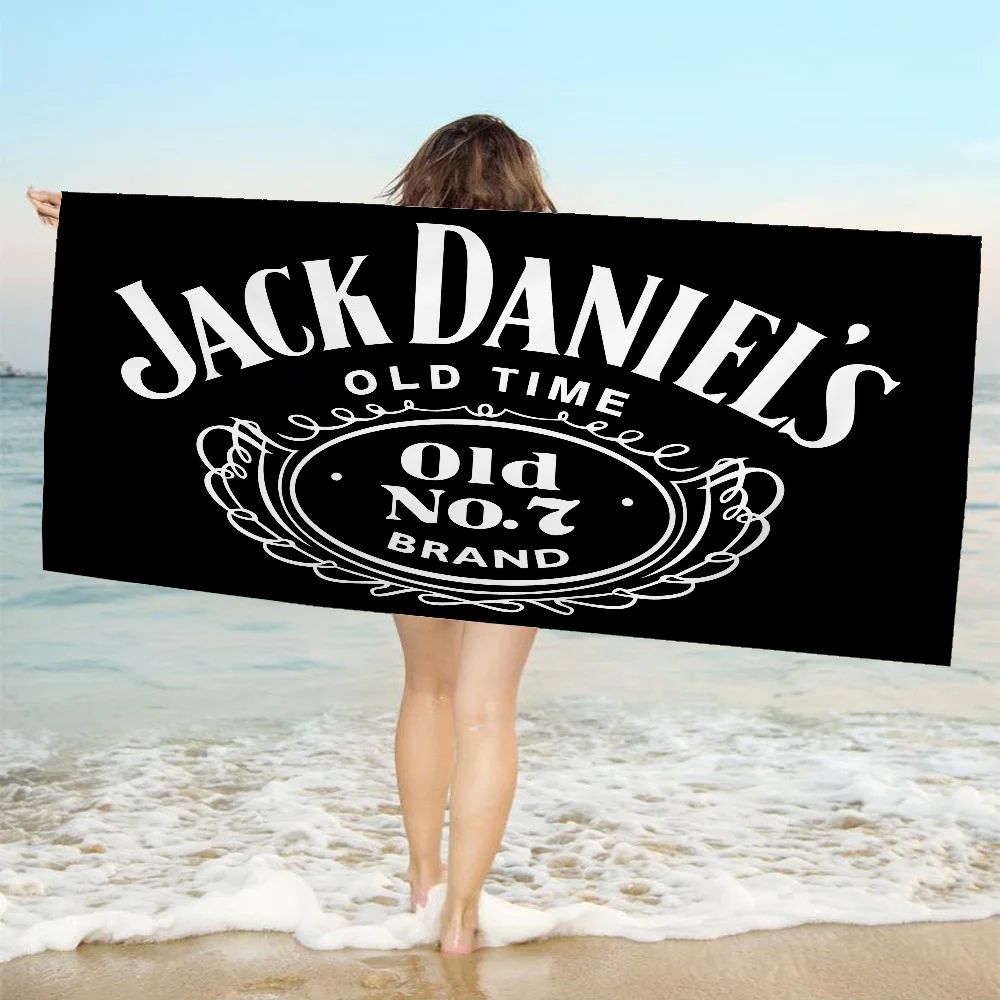 J-Jack-Daniels Microfiber Beach Towel Absorbent Quick Dry Soft Yoga Swimming Resort Mountain Climbing Towel
