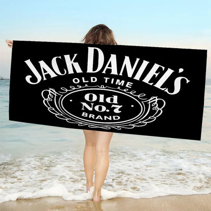 J-Jack-Daniels Microfiber Beach Towel Absorbent Quick Dry Soft Yoga Swimming Resort Mountain Climbing Towel