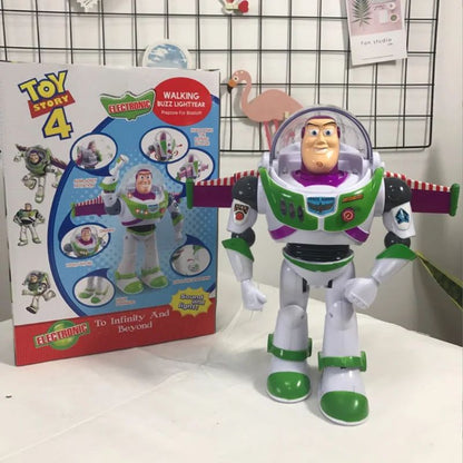 Disney 33cm Pixar Toy Story 4 Buzz Lightyear Bonecos de Ação Falantes Corpo de Pano Modelo Coleção Limitada Enfeite Brinquedos Presente