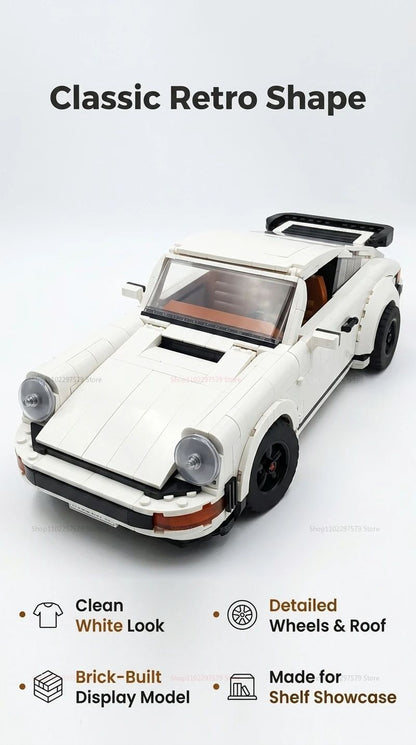 1458PCS Retro Car Building Blocks Set 2in1 Race Car Classic Car STEM Toy forTeens Adults Creative DIY Gift for  Christmas