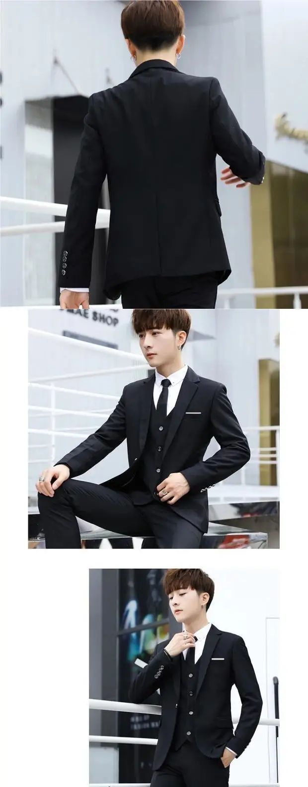 Men's Casual Wedding Suit Set New Groom Best Man Wedding Ceremony New Chinese Style Small Tailored Jacket Outfit
