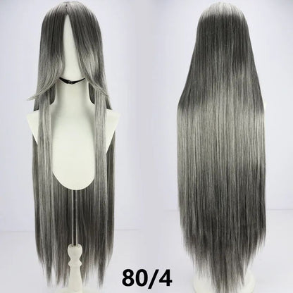 Perucas sintéticas de cabelo rosa com volume de ar, seda de cabelo macia de alta temperatura, cabelo a granel, peruca longa, cacheada, de ondas grandes, lisa, para Cosplay