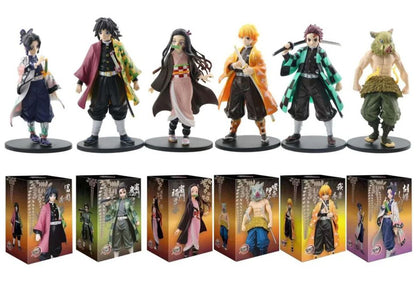Anime Demon Slayer Kimetsu no Yaiba figura Kamado Tanjirou Boneco de Ação Agatsuma Zenitsu Nezuko Guerreiro PVC Modelo Brinquedos