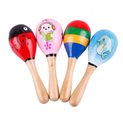 Bebê Madeira Areia Martelo Maracas Bonito Mini Chocalho Shaker Instrumentos Musicais para Chá de Bebê Lembrancinhas (Presente Infantil)