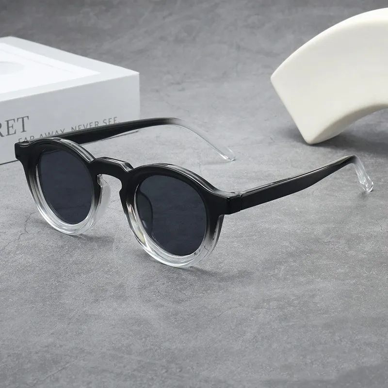 New Retro Round Small Frame Sunglasses Personalized High-end Men's and Women's Glasses Fashion Trend UV Resistant Sunglasses