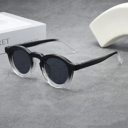 New Retro Round Small Frame Sunglasses Personalized High-end Men's and Women's Glasses Fashion Trend UV Resistant Sunglasses