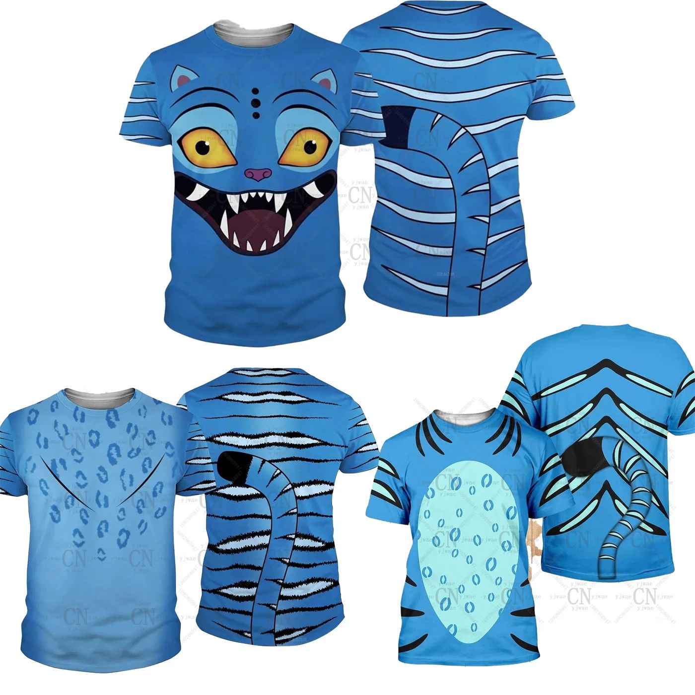 Kpop Demon Hunters Derpy Tiger 3D Printed T-Shirt Kids Casual Cosplay Quick Dry Sportswear Adult Graphic T-Shirts