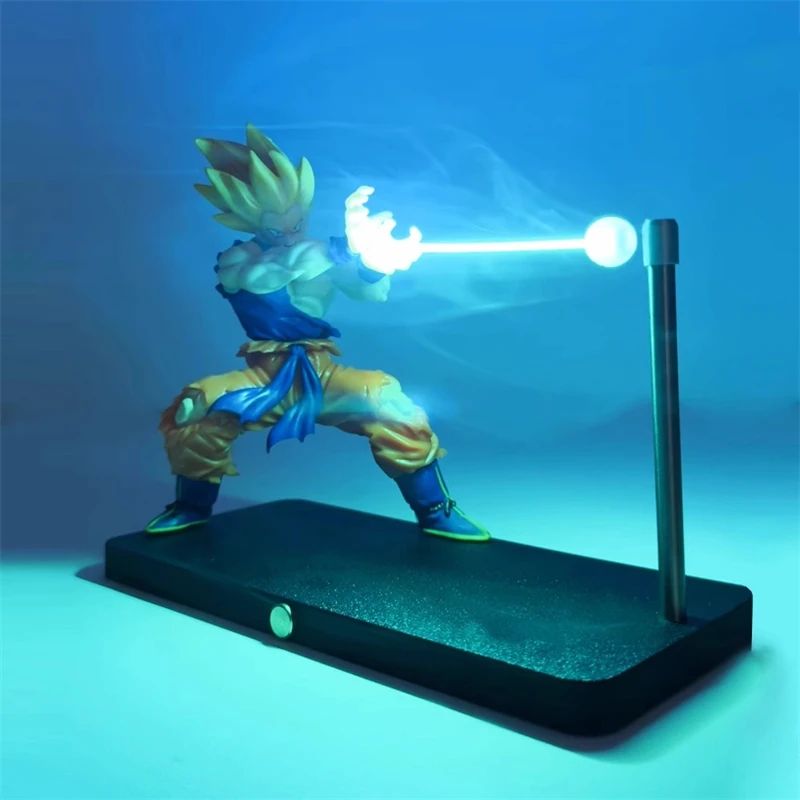 Anime Son Goku Kamehameha Night Light Figures Desktop Touch Control Lamp Rechargeable Night Lamp Figures with Cotton