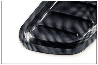 2PCS Car Hood Tuning Decoration Stickers Universal Air Intake Auto Hood Scoop Bonnet Vent Cover Carbon Fiber Decoration Styling