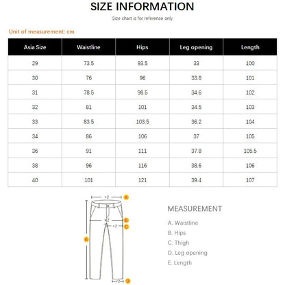 Cotton White Jeans Men's Elastic Soft Comfortable Business Casual Trousers Fashion Korean Fit Straight Spring Autumn Denim Pants