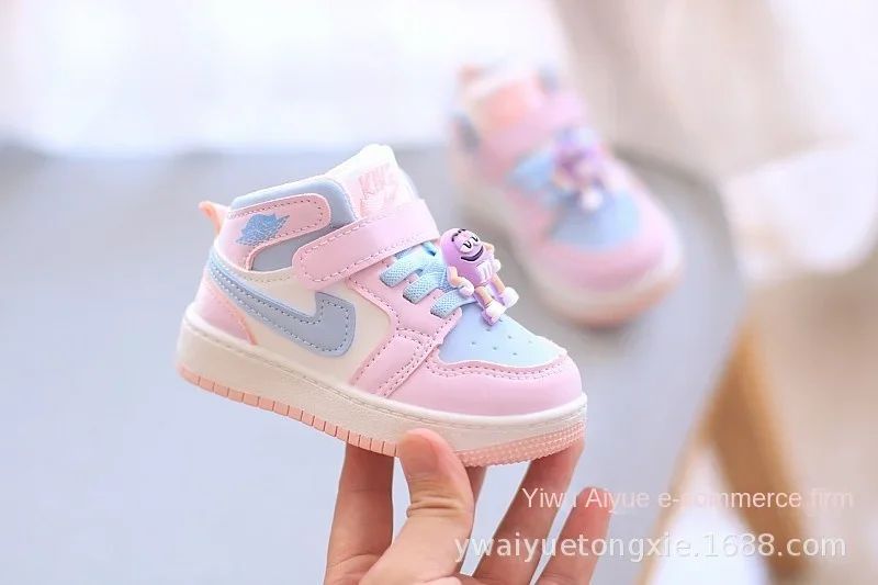 Boots Baby Girls Sneakers Board Shoes Cartoon Prints Soft Bottom Non-slip Children Casual Walking Shoes Boy Kids Children Shoes