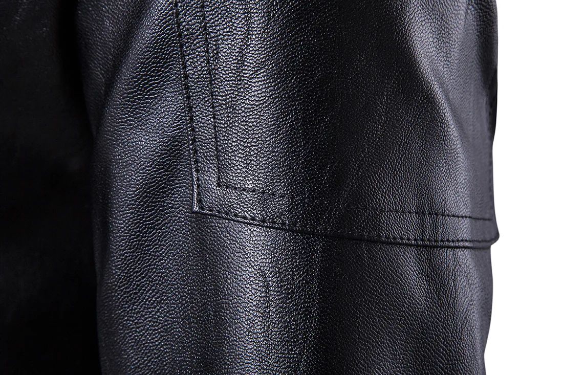 Motorcycle Slim Leather Jacket Men's Leather Jacket British Fashion Men's PU Leather Jacket mens solid color leather jackets