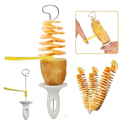 Cortador Espiral de Batata Whirlwind Máquina de Fazer Batata em Torre Fatiador de Vegetais Ferramentas Criativas para Legumes Acessórios de Cozinha Utensílios