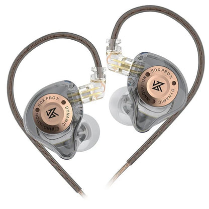 Fone de Ouvido Dinâmico KZ EDX PRO X HIFI com Graves para Música Fone de Ouvido Esportivo com Cancelamento de Ruído KZ EDXPROX ZSTX ZSN PRO ZAS EDA ZVX