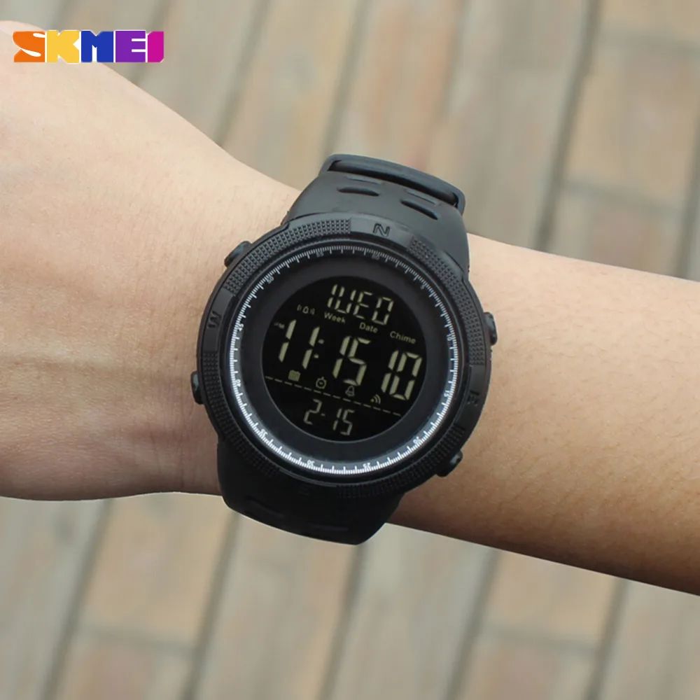 SKMEI 1251 Digital Watch for Men Waterproof Sports Electronic Countdown Mens Wristwatches Military Date Clock 1560 reloj hombre
