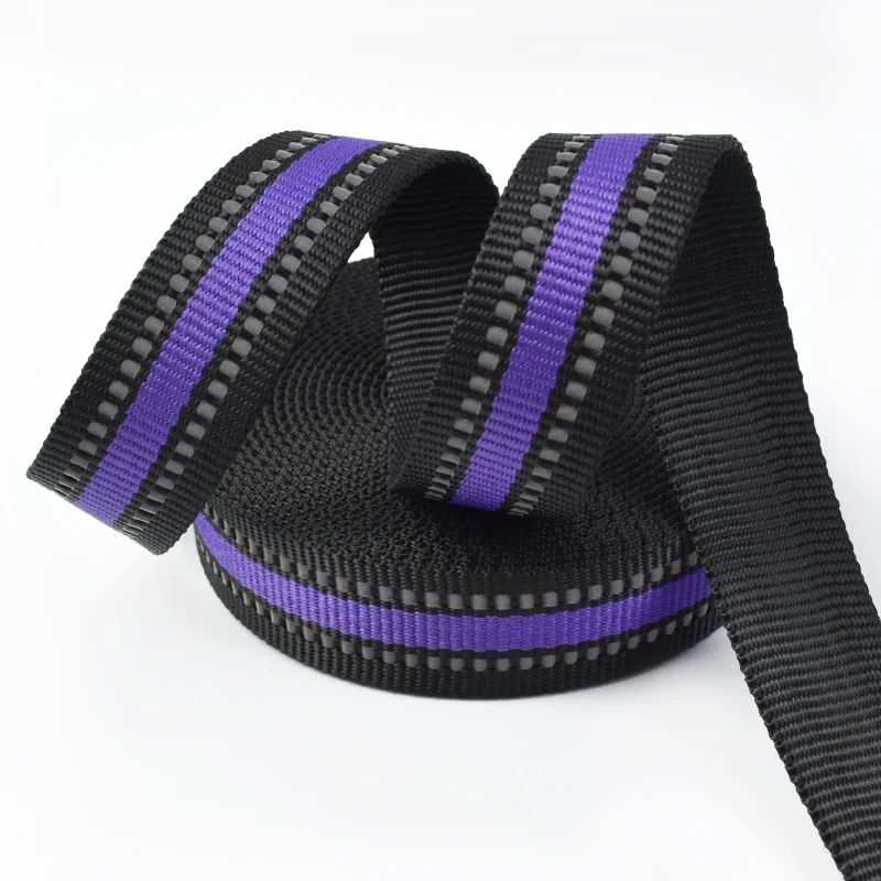 15/20/25mm Reflective Ribbon Tape 5/10M Nylon Webbing Bag Shoulder Strap To The Meter Dog Collar Polyester Binding Belt Supplies