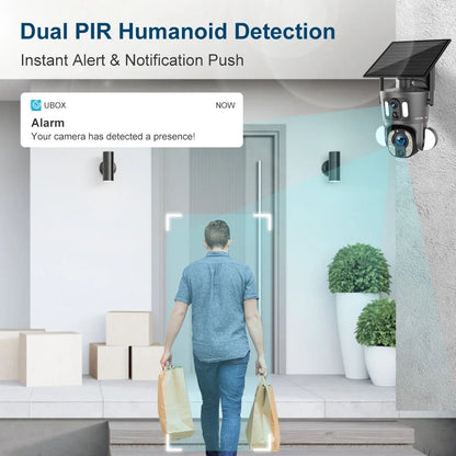 LS VISION 4K 20X Optical Zoom Dual Screen Solar Camera Outdoor 8MP 4G/WiFi PTZ Dual PIR Detection Auto Tracking Security Cameras