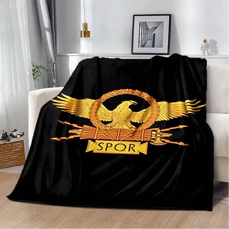 Roman SPQR logo printed blankets Children's warm blanket soft and comfortable blanket home travel blankets birthday gift