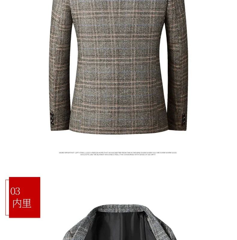 2024 New Spring Autumn Blazers Men Slim Fit British Plaid Formal Suits Male Jackets Party Wedding Business Casual Blazers Men