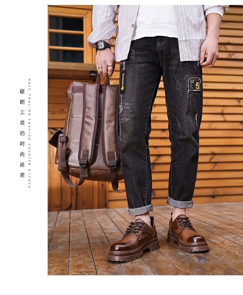 [ENLEN & BENNA] High-quality autumn and winter series men's shoes British fashion low-top men's leather shoes