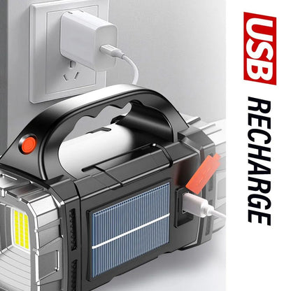 Multifunctional portable light strip side light waterproof multiple lighting modes high power rechargeable LED flashlight