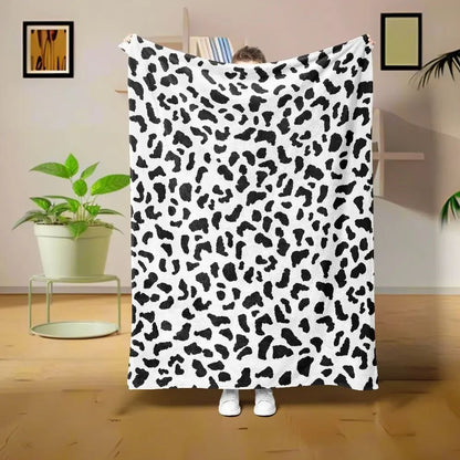Cow pattern Blanket Flannel Blanke Bed Sofa Travel Camping Super Soft Cozy Plush Blanket Cheetah Print Blanket for All Seasons