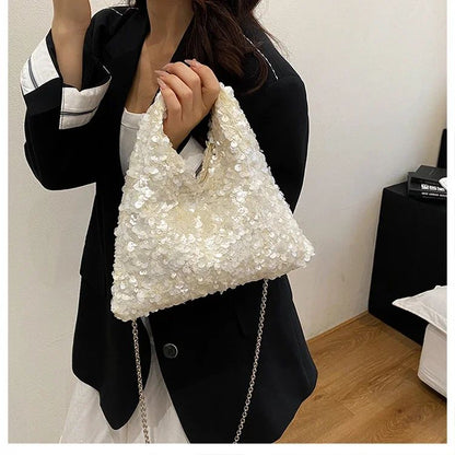 Exquisite Shining Sequins Square Women's Shoulder Bag Popularity Stylish Design Handbags High Quality Solid Sweet Crossbody Bags