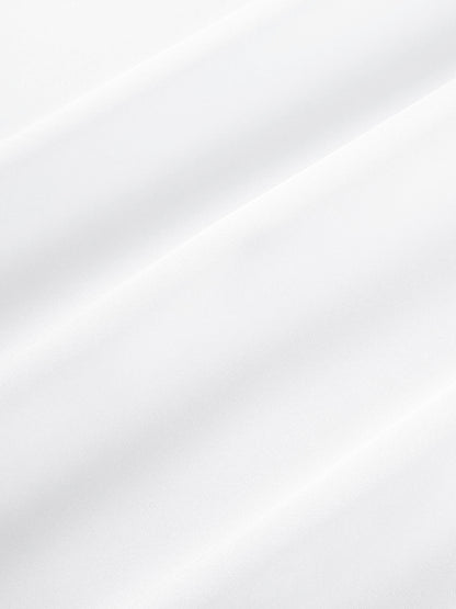 Elastic Waist Inner Lining Midi Skirt Women Solid Color Satin Half Slip Underskirt Long Underskirt for Ladies White/Black/Yellow