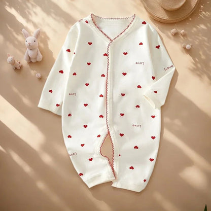 Autumn Kids Clothes Girls Love Print Bodysuit&One piece Long Sleeve Newborn Outfit for Outdoor Clothes Spring Autumn Summer