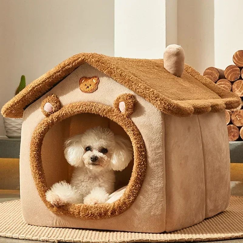 Casa de Cachorro Dobrável, Casinha, Cama, Tapete Para Cães Pequenos e Médios, Gatos, Quente de Inverno, Cama de Gato, Ninho, Produtos Para Animais de Estimação, Cesta, Caverna de Filhotes, Sofá Para Pets