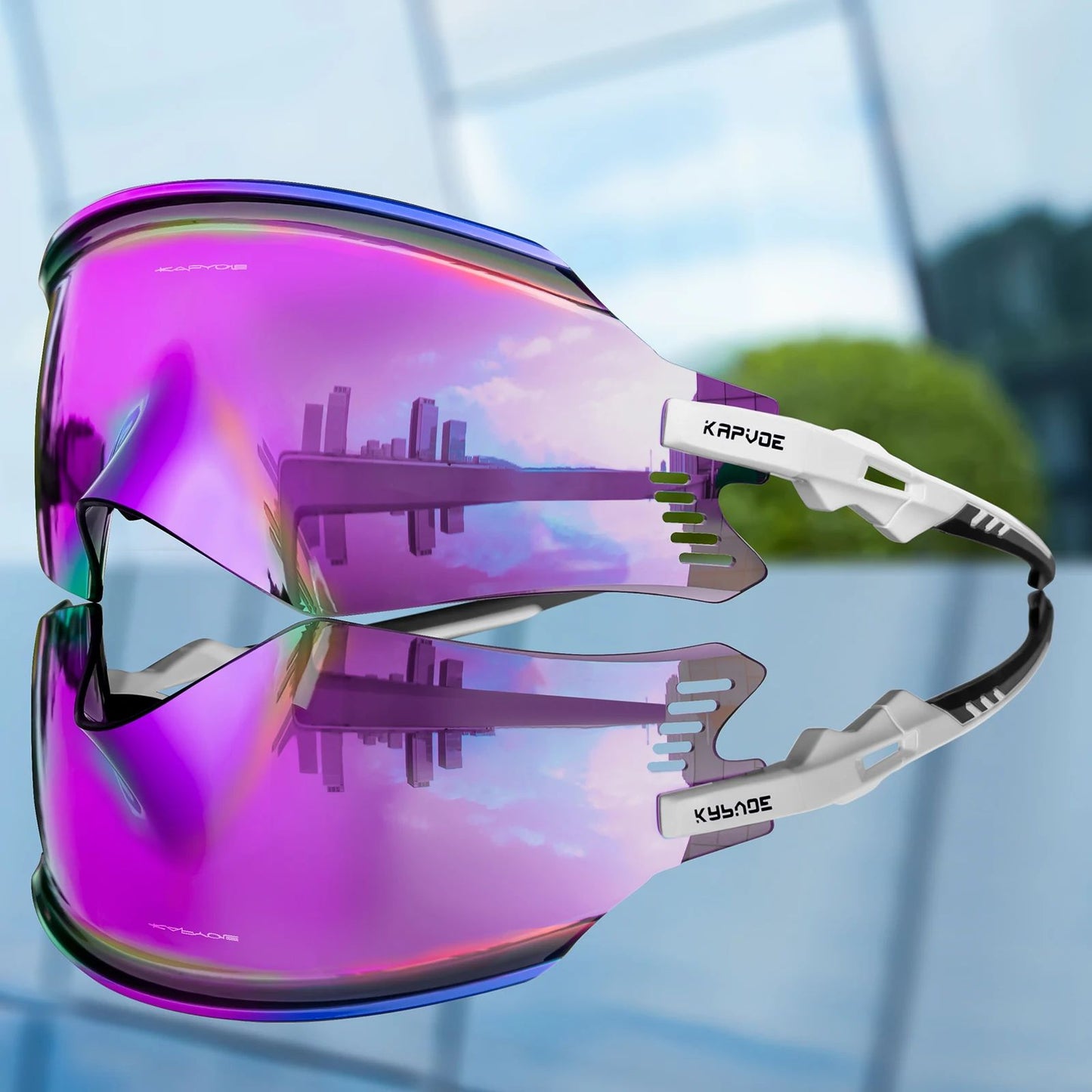 Kapvoe Cycling Sunglasses UV400 Protect Men Bike Sunglasses MTB Eyewear Outdoor Sport Goggles Bike Glasses Oculos De Ciclismo