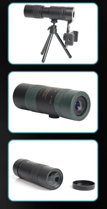 Telescópio com Zoom 10-300x40 HD 4K Binóculos Portáteis Potentes de Longo Alcance Monocular Profissional BAK4-Prismas Para Caça e Acampamento