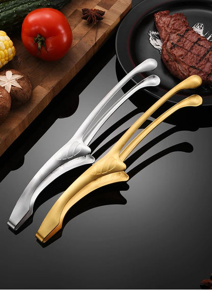 304 Stainless Steel Food Tongs Long Handle Non-slip Barbecue Tongs Steak Tongs Kitchen Cooking Tools Kitchen Accessories