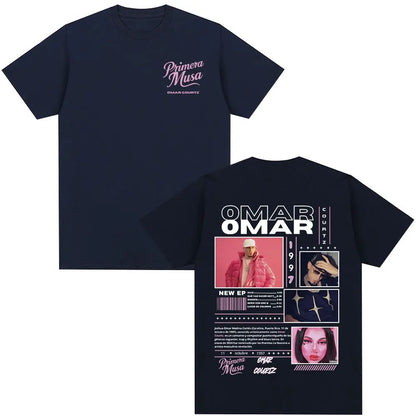 Omar Courtz Primera Musa Album Tour Merch T Shirt Men Women Clothing Hip Hop Fashion T-shirt Casual Short Sleeve T-shirts